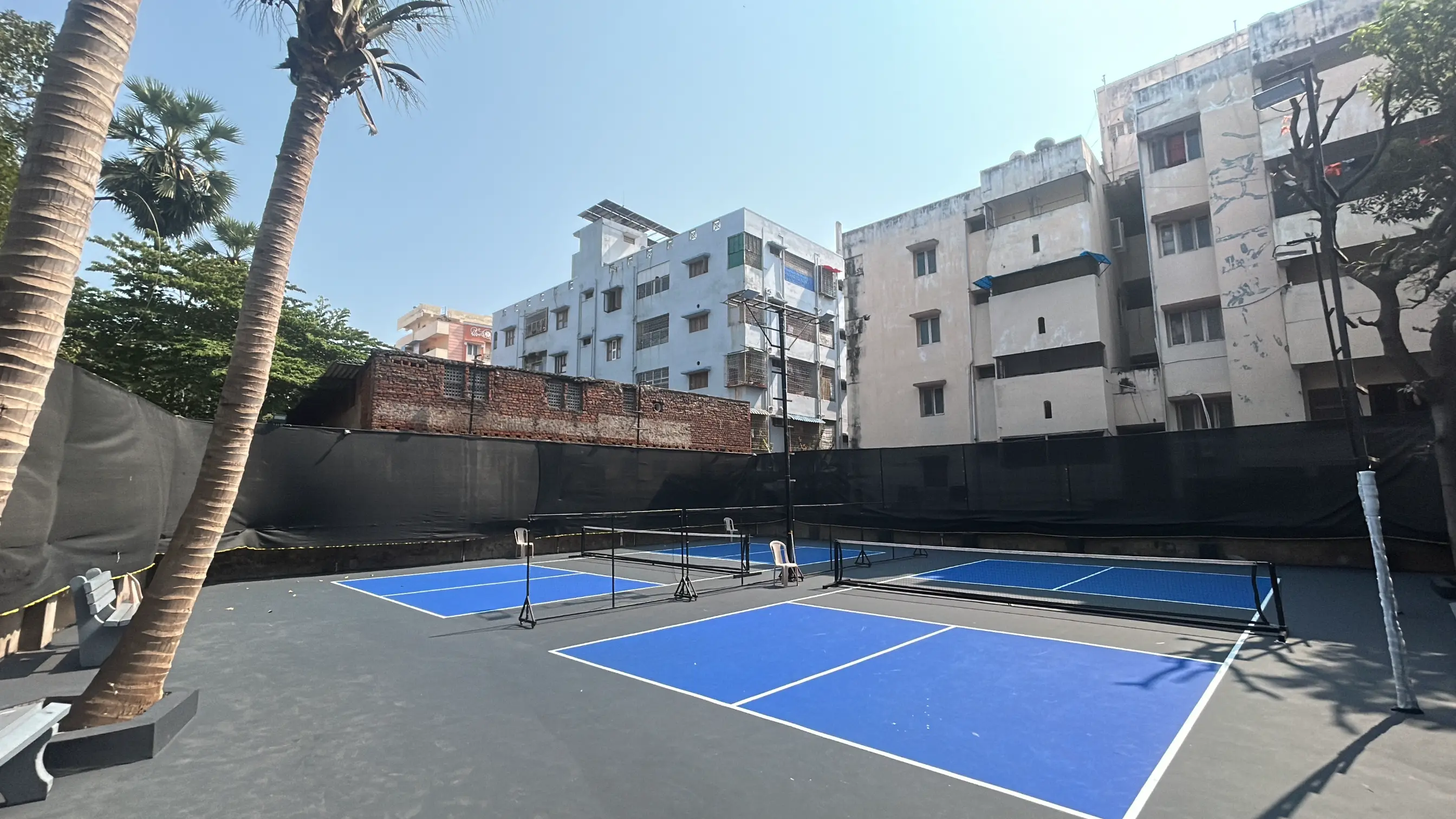 Corner view of the courts